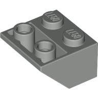 Lego kostka (kostička) 2x2 sklon (šikmá) 45° invertovaná, světle šedá (366002)